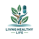 DALL·E 2023-10-30 16.47.41 - vector logo design for livinghealthylife.eu. Use earthy tones, focusing on greens and blues. The logo should feature a stylized human figure holding